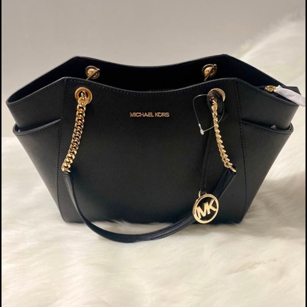 LARGE MK SHOULDER TOTE CHAIN BAG